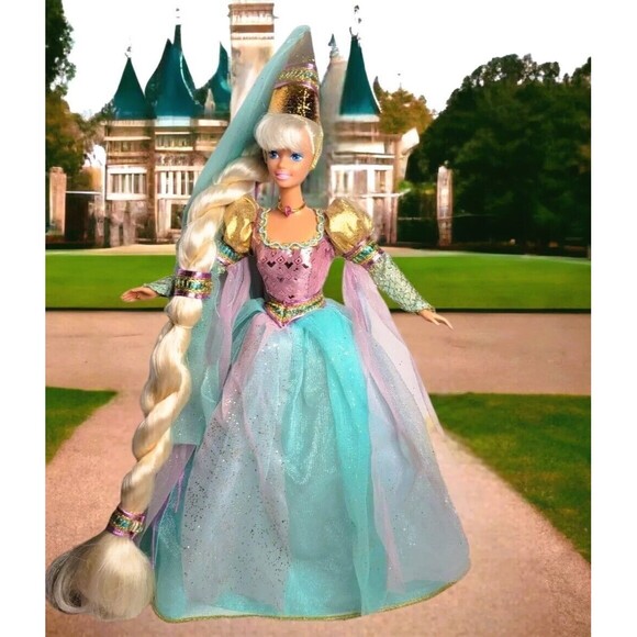 Barbie Rapunzel 1994 Mattel #13016 Collector Series  1st Edition MINT VTG +Stand - Picture 7 of 16